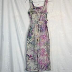 Pastel Tie-Dye Floral Jumpsuit